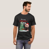 Dit Is Mijn Pyjama Rode Panda T-shirt (Voorkant volledig)