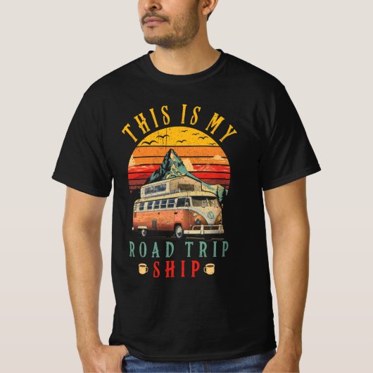 Dit is mijn roadtrip schip RV Camping Outdoor Adve T-shirt (Voorkant)