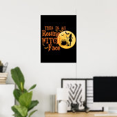 Dit is mijn rustige heks gezicht - grappige Hallow Poster (Thuiskantoor)