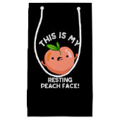 Dit is mijn rustperzik gezicht pun donker BG Klein Cadeauzakje (Voorkant)