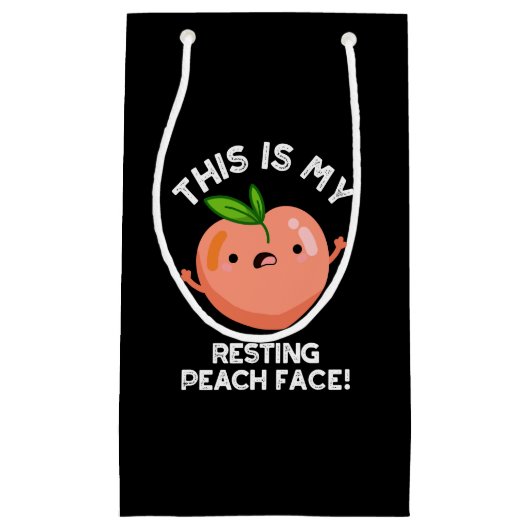 Dit is mijn rustperzik gezicht pun donker BG Klein Cadeauzakje (Voorkant)