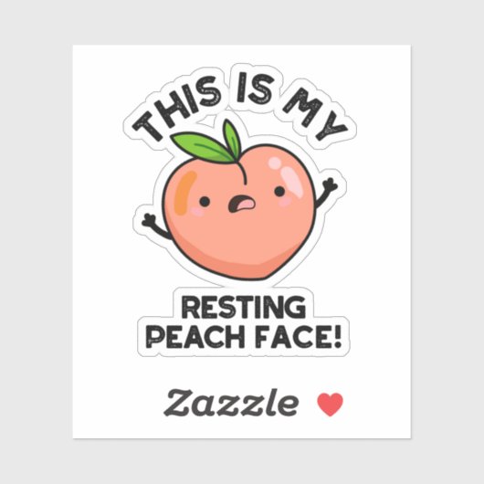 Dit is mijn rustperzik gezichtspun sticker (Vel)