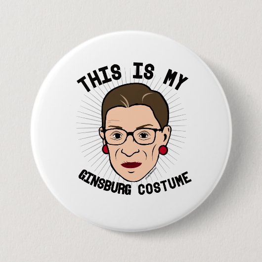 Dit is mijn Ruth Bader Ginsburg Costume — Verkiezi Ronde Button 7,6 Cm (Voorkant)