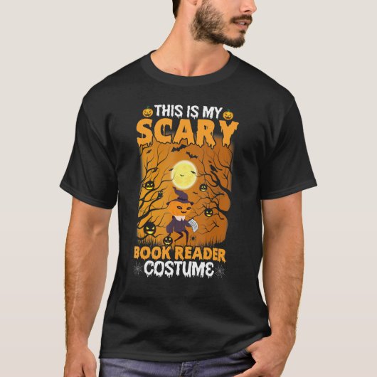 Dit is mijn Scary Book Reader Costume T-shirt (Voorkant)