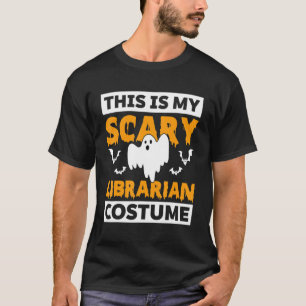 Dit is mijn Scary Librarian Costume Ghost Hallowee T-shirt