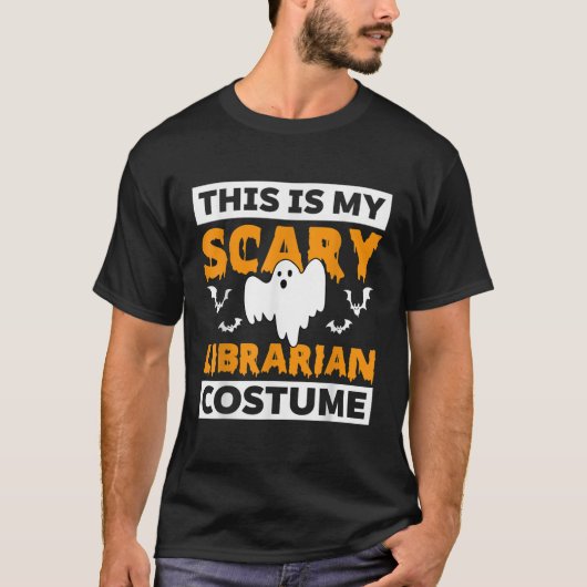 Dit is mijn Scary Librarian Costume Ghost Hallowee T-shirt (Voorkant)