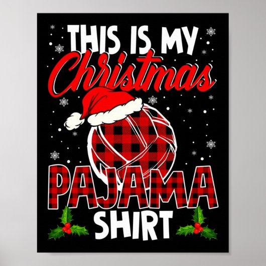 Dit is mijn Schattigee kerstpyjama Santa Plaid Vol Poster (Voorkant)