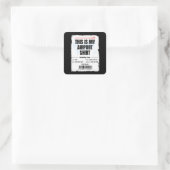 Dit is Mijn Shirt Familiereis Vierkante Sticker (Tas)