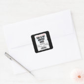 Dit is Mijn Shirt Familiereis Vierkante Sticker (Envelop)