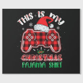 Dit is mijn Shirt Gamer Video Game met Kerstmis Pa Cadeaupapier (Vlak)