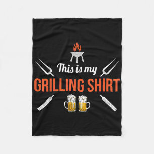 Dit is mijn Shirt Grappig BBQ chef grillen Fleece Deken