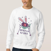 Dit is mijn Ski Suit Skiing Rabbit met skistoppen Trui (Voorkant)