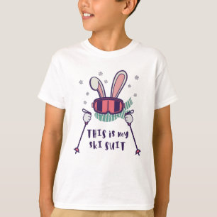 Dit is mijn skijas Skyski-haas met skistokken T-shirt