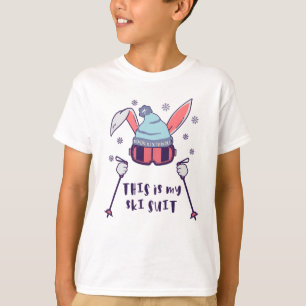 Dit is mijn skijas Skyski-haas met skistokken T-shirt