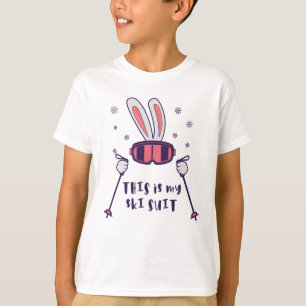 Dit is mijn skijas Skyski-haas met skistokken T-shirt