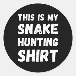 Dit is mijn slangenjacht Shirt Hunter Handler Herp Ronde Sticker