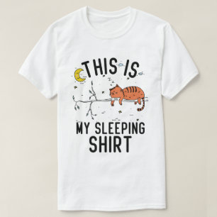 Dit is mijn slapende shirten kat die aan de boom s t-shirt