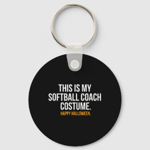 Dit is mijn Softball Coach Kostuum grappig Hallowe Sleutelhanger