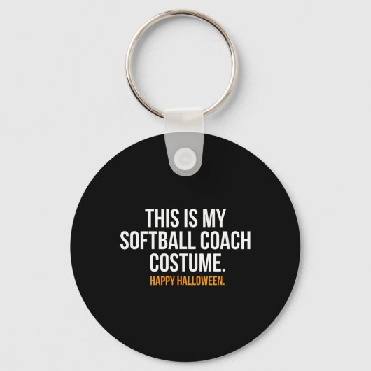Dit is mijn Softball Coach Kostuum grappig Hallowe Sleutelhanger (Voorkant)