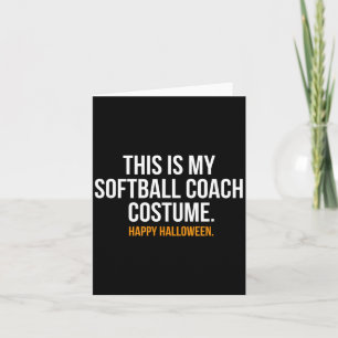 Dit is mijn Softball Coach Kostuum grappige Hallow Kaart