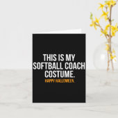 Dit is mijn Softball Coach Kostuum grappige Hallow Kaart (Gele Bloem)