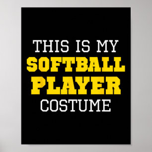 Dit Is Mijn Softll Speler Kostuum Halloween Lui Ea Poster