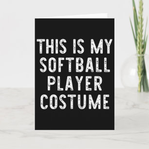 Dit is mijn Softll-spelerskostuum Halloween Eenvou Kaart