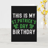 Dit Is Mijn St. Patrick's Dag Verjaardag Shamrock Kaart (Gele Bloem)