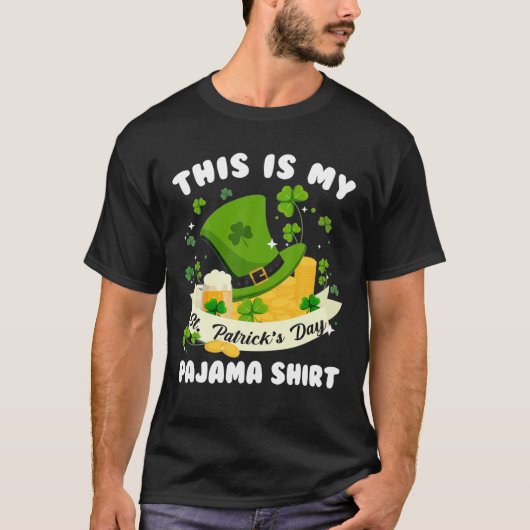 Dit is mijn St. Patrick's Day Pajama Funny T-shirt (Voorkant)