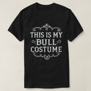 Dit is mijn stier kostuum grappig luie Halloween T-shirt