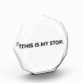 Dit Is Mijn Stop Minimalistisch Acryl Bureaublok Fotoblokken (Links)