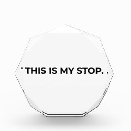 Dit Is Mijn Stop Minimalistisch Acryl Bureaublok Fotoblokken