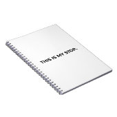 Dit Is Mijn Stop Minimalistische Professionele Not Notitieboek (Rechterzijde)