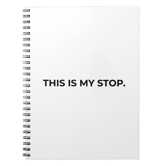 Dit Is Mijn Stop Minimalistische Professionele Not Notitieboek (Voorkant)