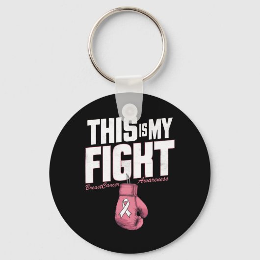Dit is mijn strijd tegen borstkanker Awareness Box Sleutelhanger (Voorkant)
