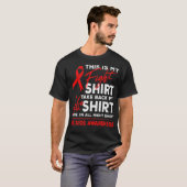 Dit is mijn strijd tegen HIV AIDS Awareness Red Ri T-shirt (Voorkant volledig)