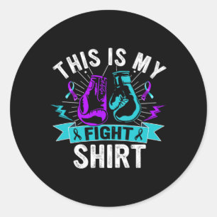 Dit is mijn strijd tegen zelfmoordpreventie Shirt Ronde Sticker