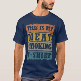 Dit is mijn T-shirt met vleesrook Retro BBQ Grill