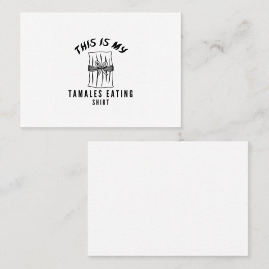 Dit is mijn tamales die shirt eten visitekaartje (Voorkant / Achterkant)