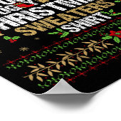 Dit is mijn te warm voor lelijke kerstzweet poster (Hoek)