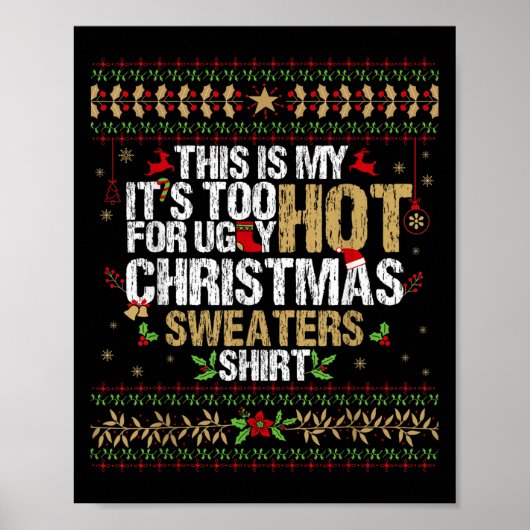 Dit is mijn te warm voor lelijke kerstzweet poster (Voorkant)