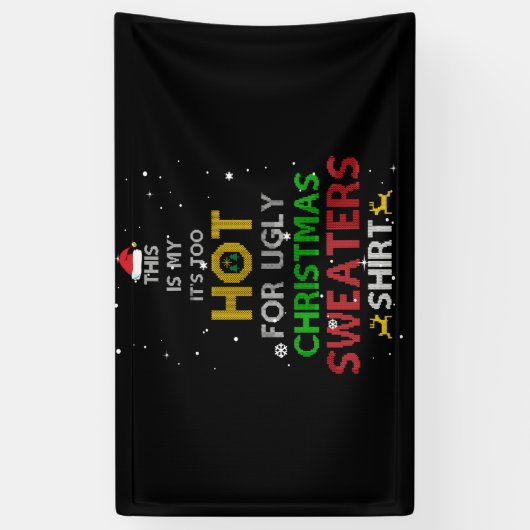 Dit is mijn te warme kerstavond. spandoek (Verticaal)