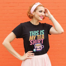 Dit is mijn Tea Shirt Funny Schattige Pastel