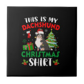 Dit is mijn teckel Kerstmis Tegeltje (Voorkant)