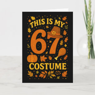 Dit is mijn Thanksgiving 67 kostuum nummer 6 7 mem Kaart