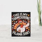 Dit Is Mijn Thanksgiving Pyjamashirt Pjs Volwassen Kaart (Voorkant)