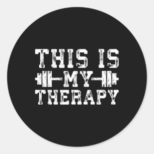 Dit is mijn therapie Barbell gym Ronde Sticker