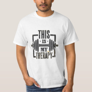 Dit is mijn therapie - Gym, ijzer en zweet mentaal T-shirt
