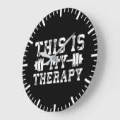 Dit is mijn therapie - Gym Workout Inspirerend Grote Klok (Hoek)