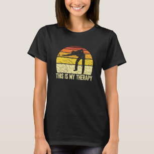Dit is mijn therapie Retro Biljart Speler Pool SNO T-shirt